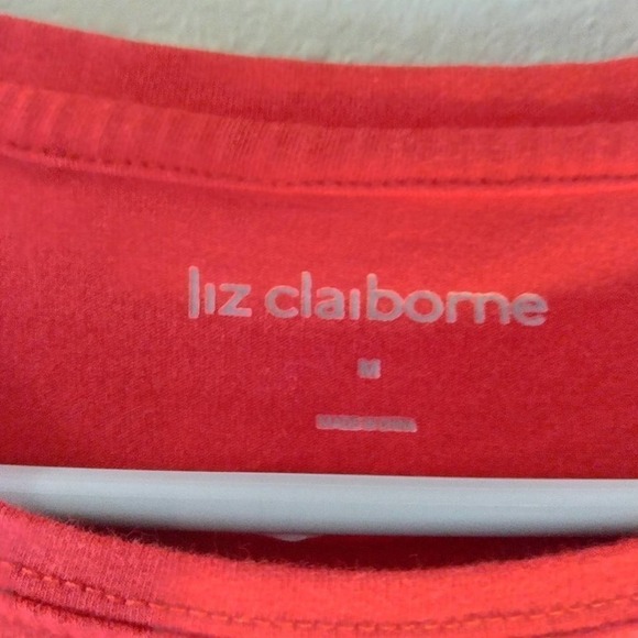 🎈4 FOR $20 Liz Claiborne Christmas Red Snowflake Top - Picture 4 of 8